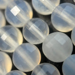 White Agate Lentils Beads image 6