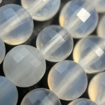 White Agate Lentils Beads image 6