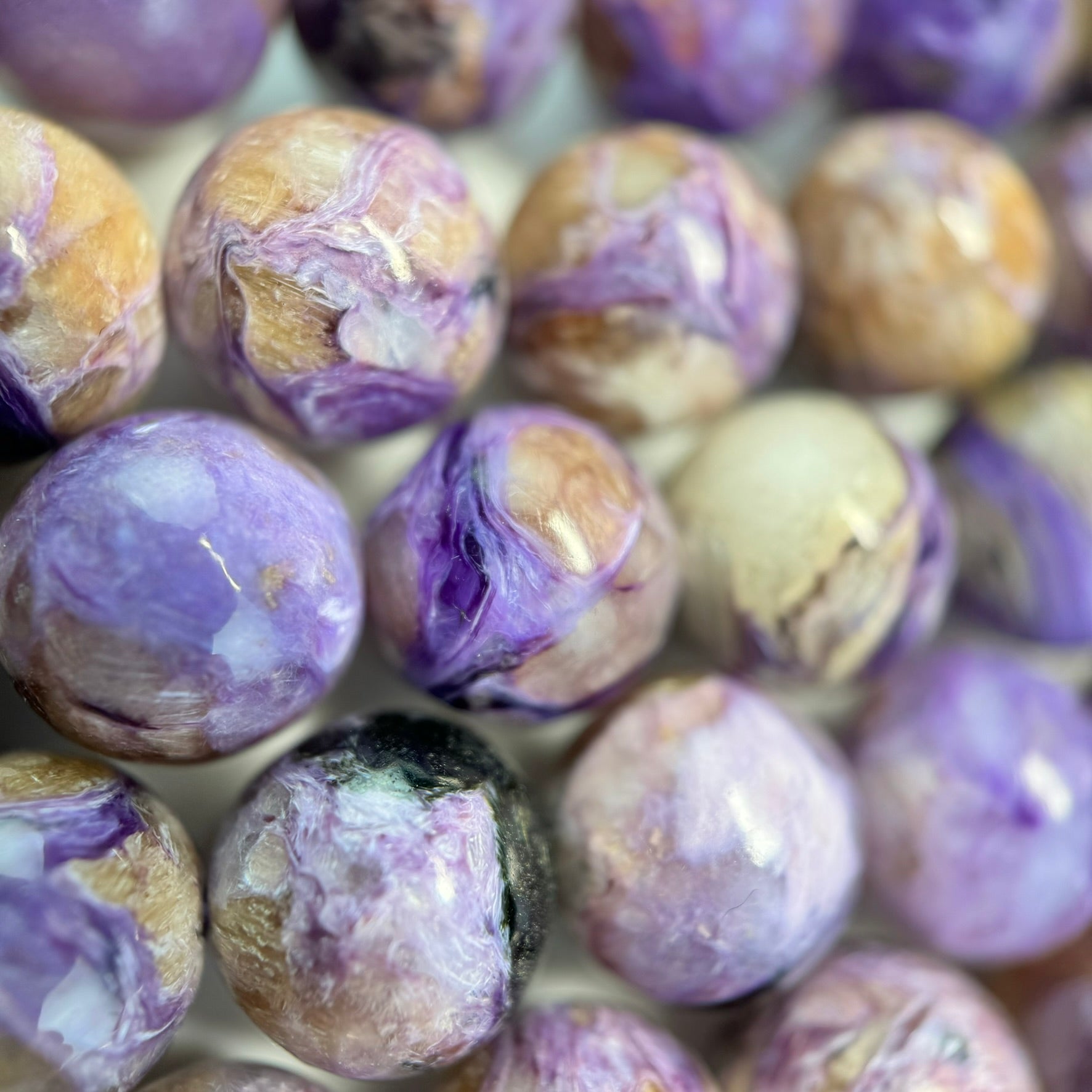 Charoite Polished Round Beads image 6