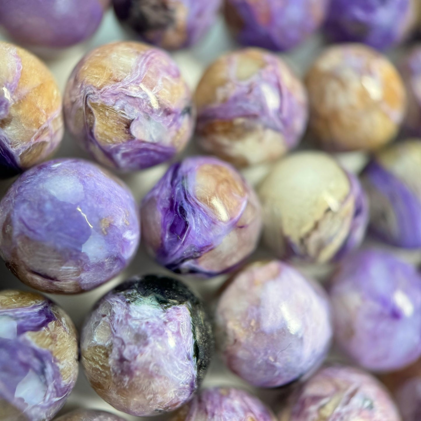 Charoite Polished Round Beads