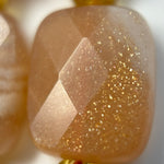 Sunstone Moonstone Rectangular Faceted Cushion Cut Beads10xÂ8 mm Beads image 3