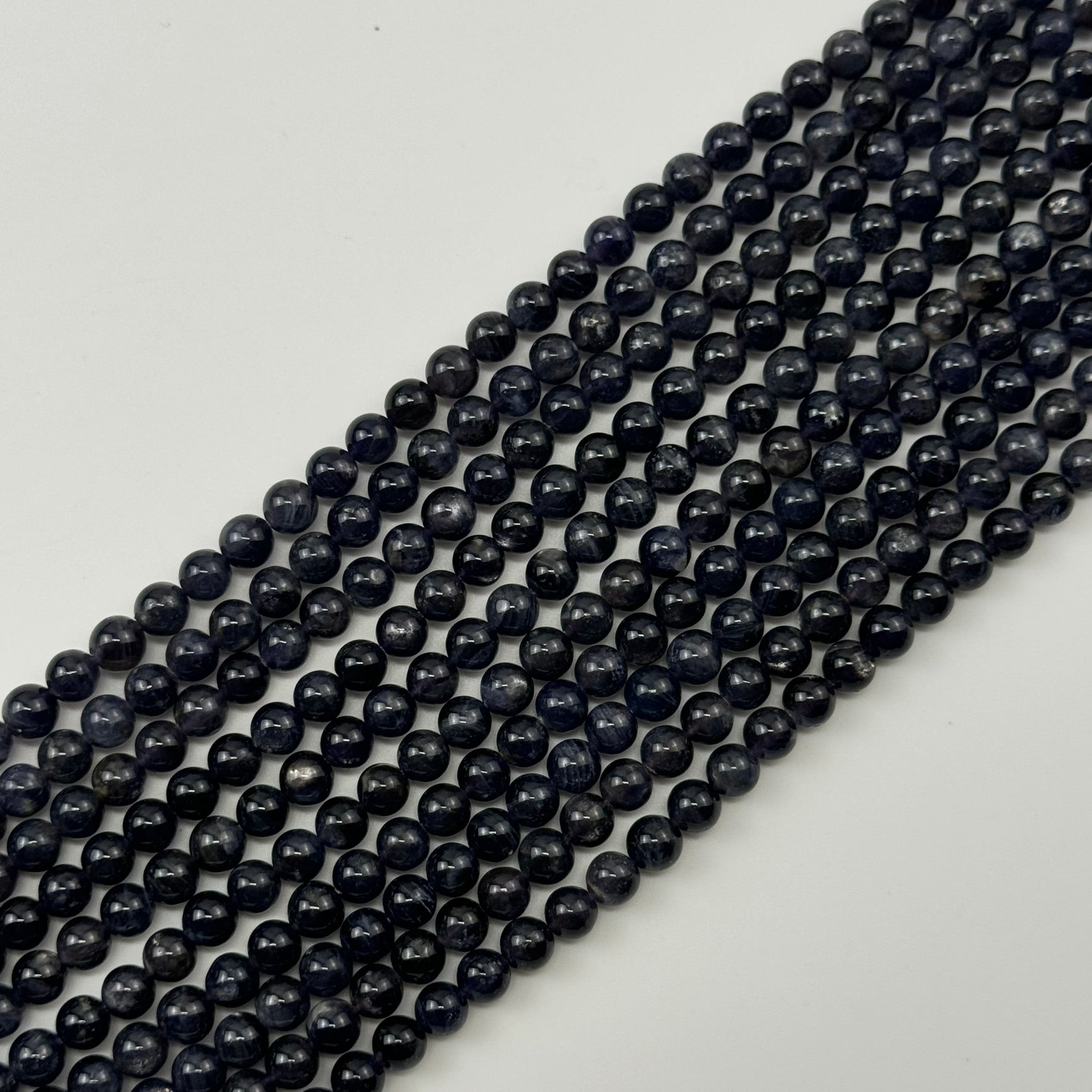 Iolite (Water Sapphire) Polished   Round Beads image 2