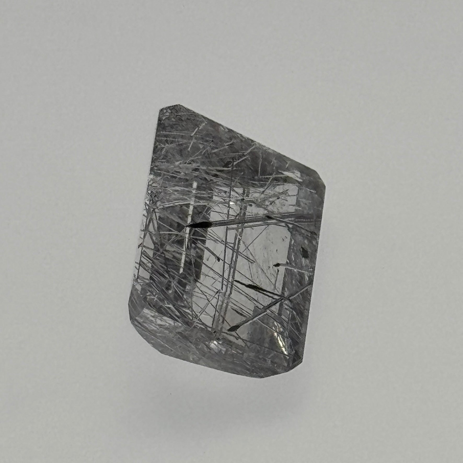 Silver Rutilated Quartz Emerald Cut (22.45 CT) image 8