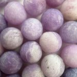 Lepidolite Frosted Round Beads image 4