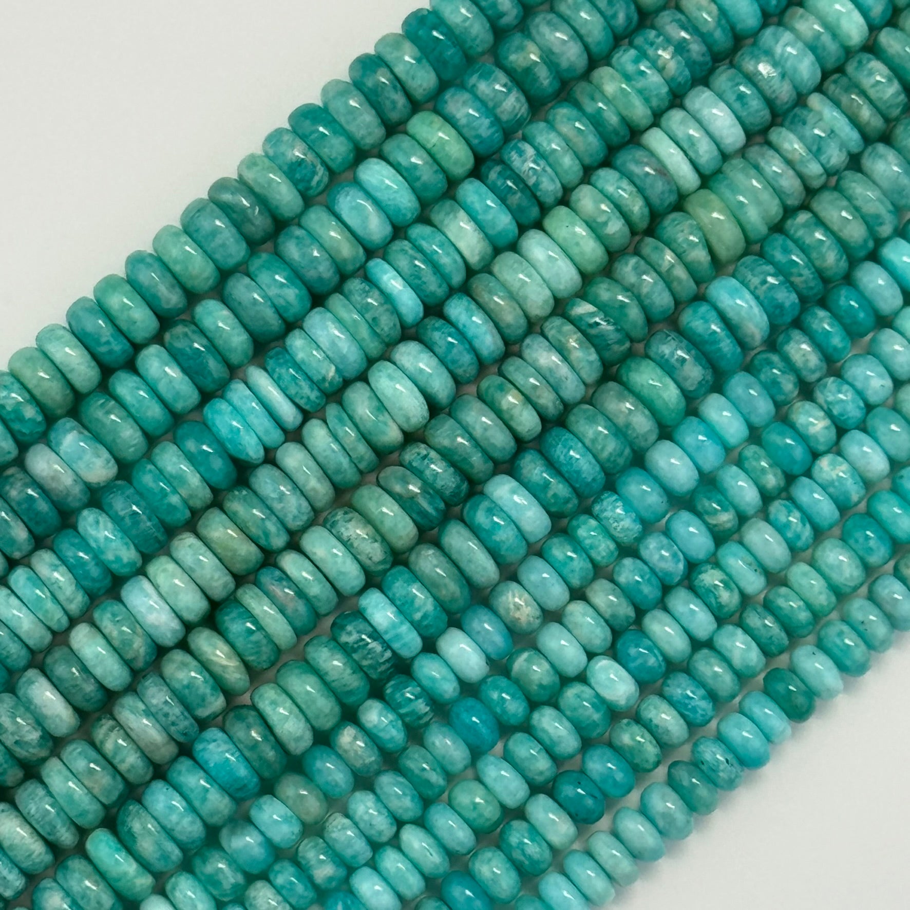 Brazilian Amazonite AAAA Rondelle Gemstone Beads image 9