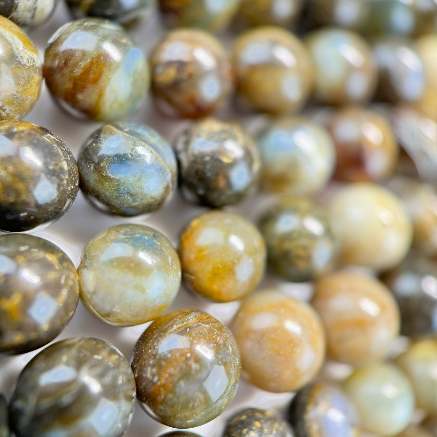 Blue Opal Polished Round Beads image 11