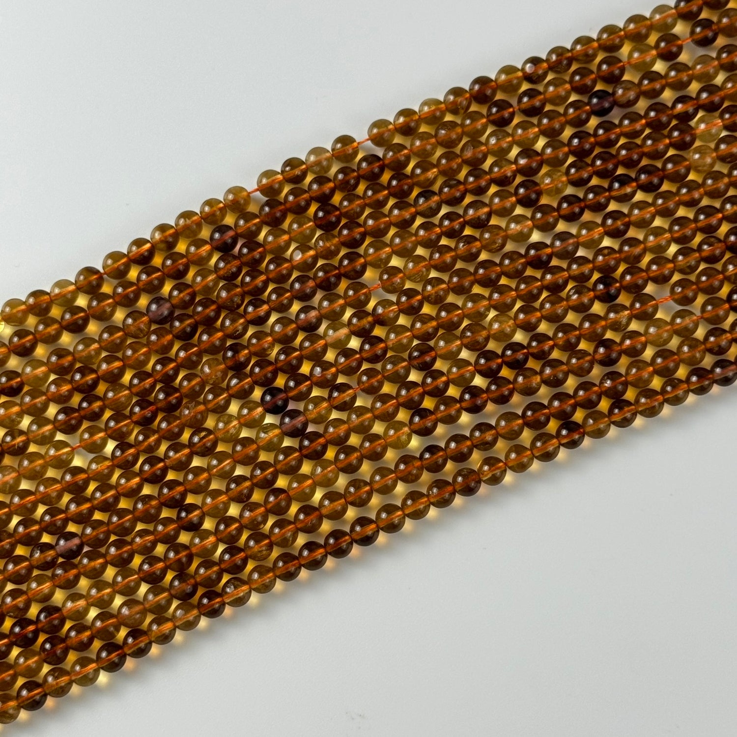 Amber Calcite Polished Round Beads image 0