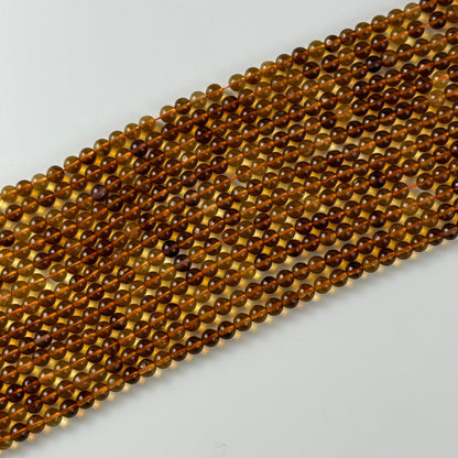 Amber Calcite Polished Round Beads image 0