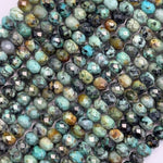 African Turquoise (Jasper) Faceted Rondelle Beads image 2