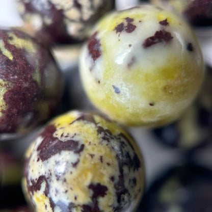 Purple Flower Jasper Polished Round Beads image 4