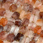 Hematoid Quartz Quartz Rectangular Faceted Cushion Cut Beads10xÂ8 mm Beads image 5