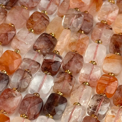 Hematoid Quartz Quartz Rectangular Faceted Cushion Cut Beads10xÂ8 mm Beads image 5