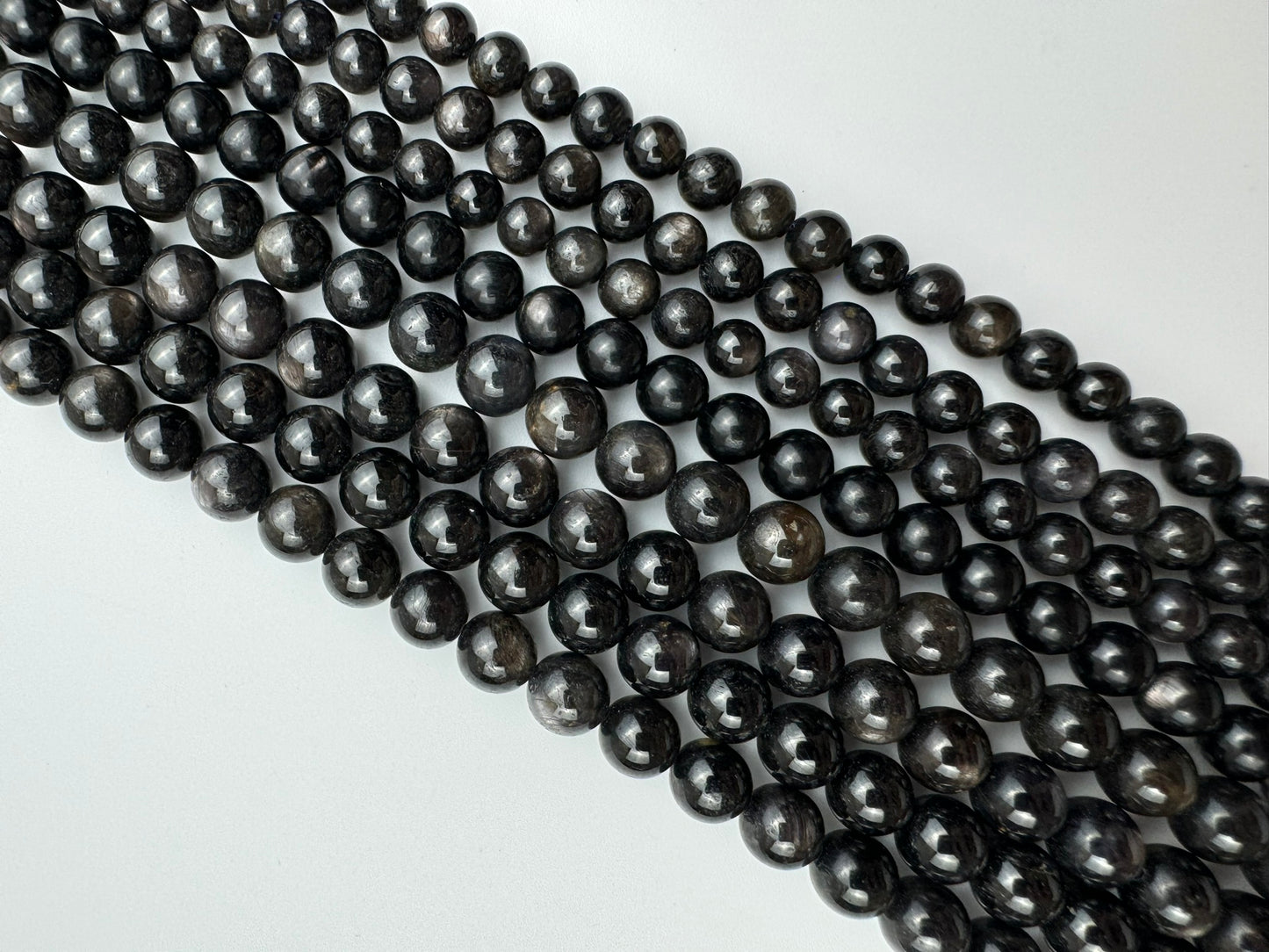 Gold Sheen Sapphire Round Beads image 2
