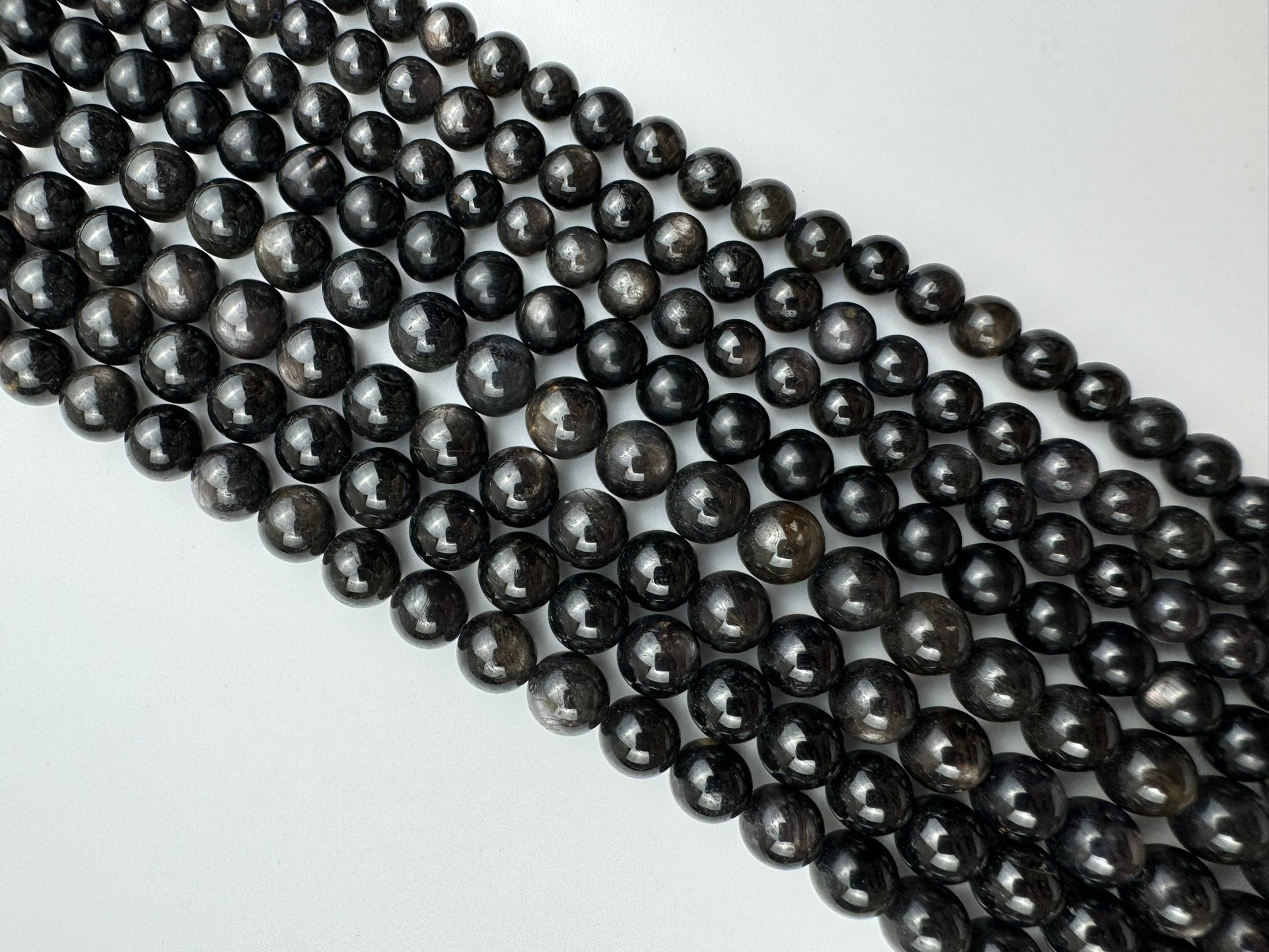 Gold Sheen Sapphire Round Beads image 2