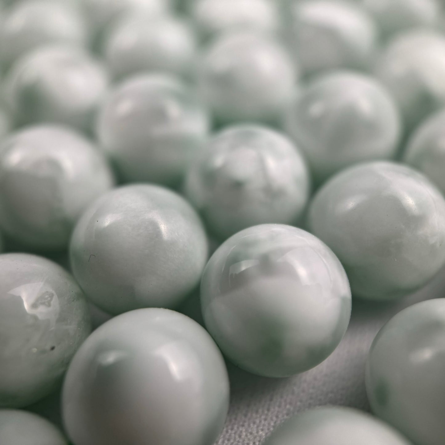Green Angelite Polished Round Beads image 2