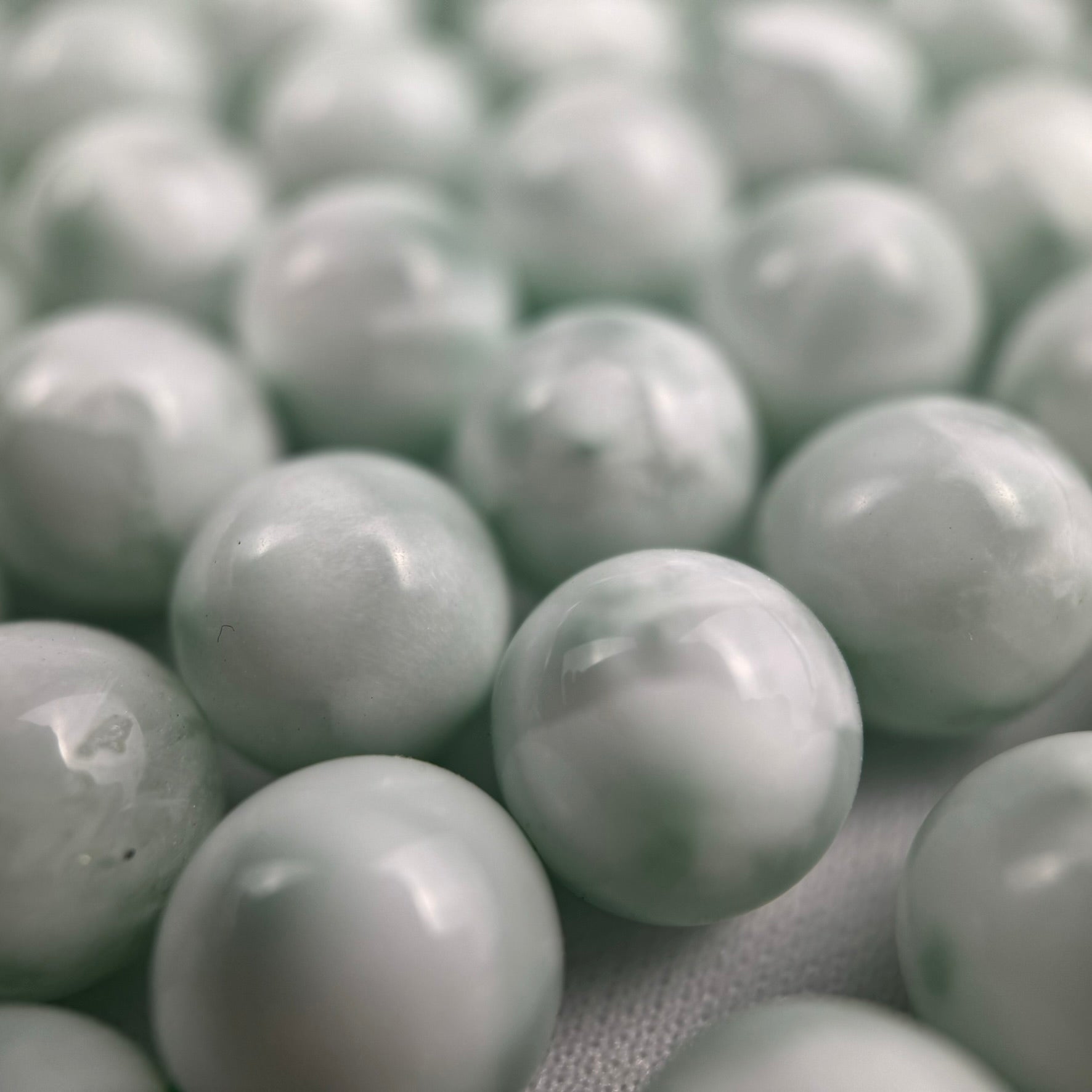 Green Angelite Polished Round Beads image 2