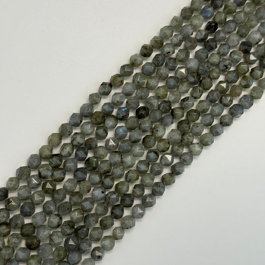 Labradorite Faceted Diamond-Cut Beads (A Quality)