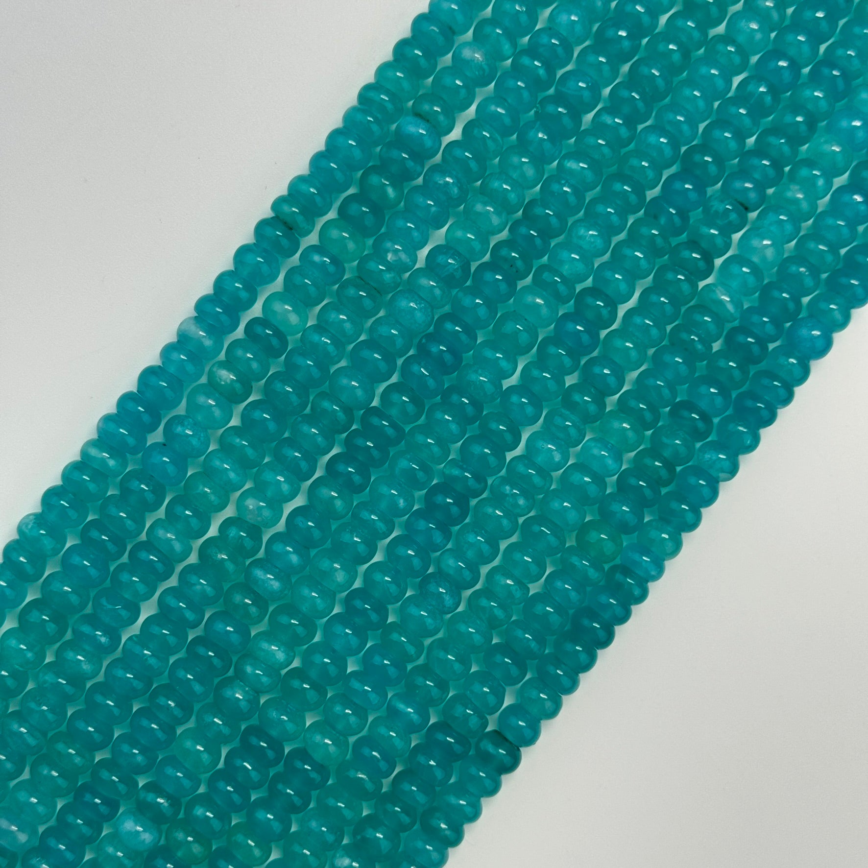 Amazonite AAAA Rondelle Polished Gemstone Beads image 0