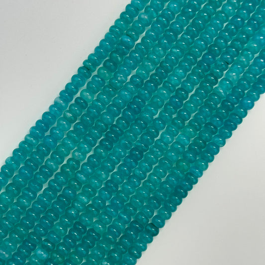 Amazonite AAAA Rondelle Polished Gemstone Beads image 0