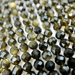 Gold Sheen Obsidian Faceted Round Beads image 6