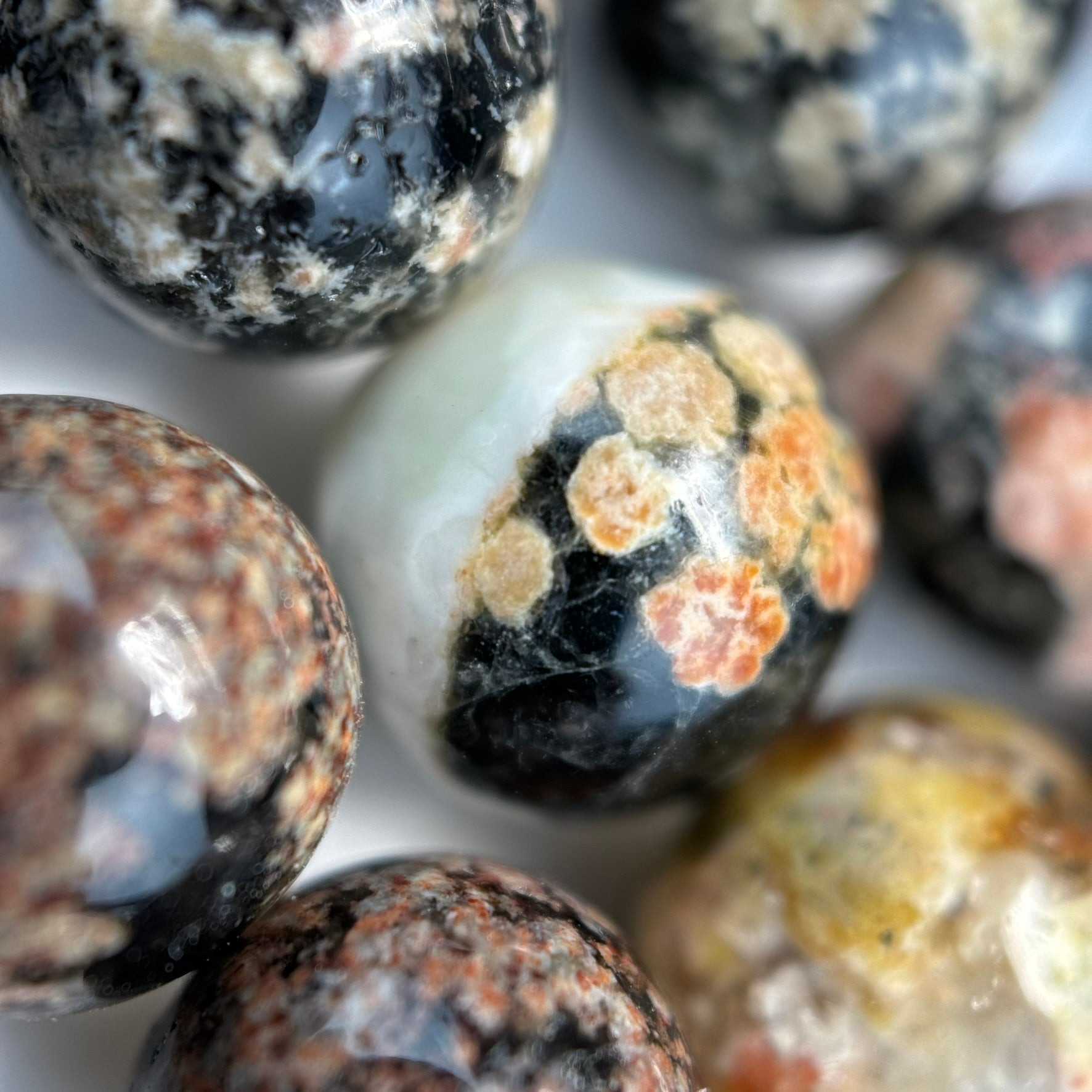 Blossom Jasper Polished Round Beads image 1