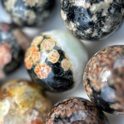Blossom Jasper Polished Round Beads image 1