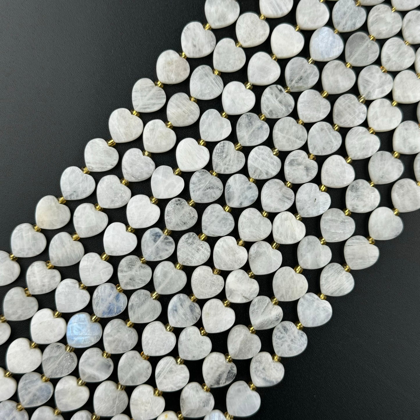 Rainbow Moonstone Faceted Heart 12ÃƒÆ’Ã†â€™Ãƒâ€ Ã¢â‚¬â„¢ÃƒÆ’Ã‚Â¢ÃƒÂ¢Ã¢â‚¬Å¡Ã‚Â¬ÃƒÂ¢Ã¢â€šÂ¬Ã‚Â12 mm Beads image 0