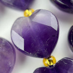 Chevron Amethyst Faceted Heart 12xï¿½12 mm Beads image 5