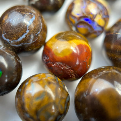 Australian AA Boulder Opal Polished Round Beads image 1