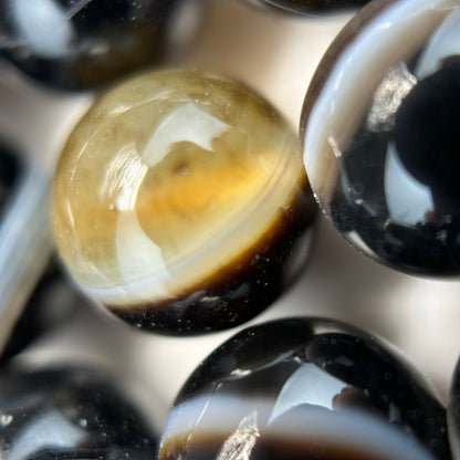 Banded Agate Polished Round Beads image 5