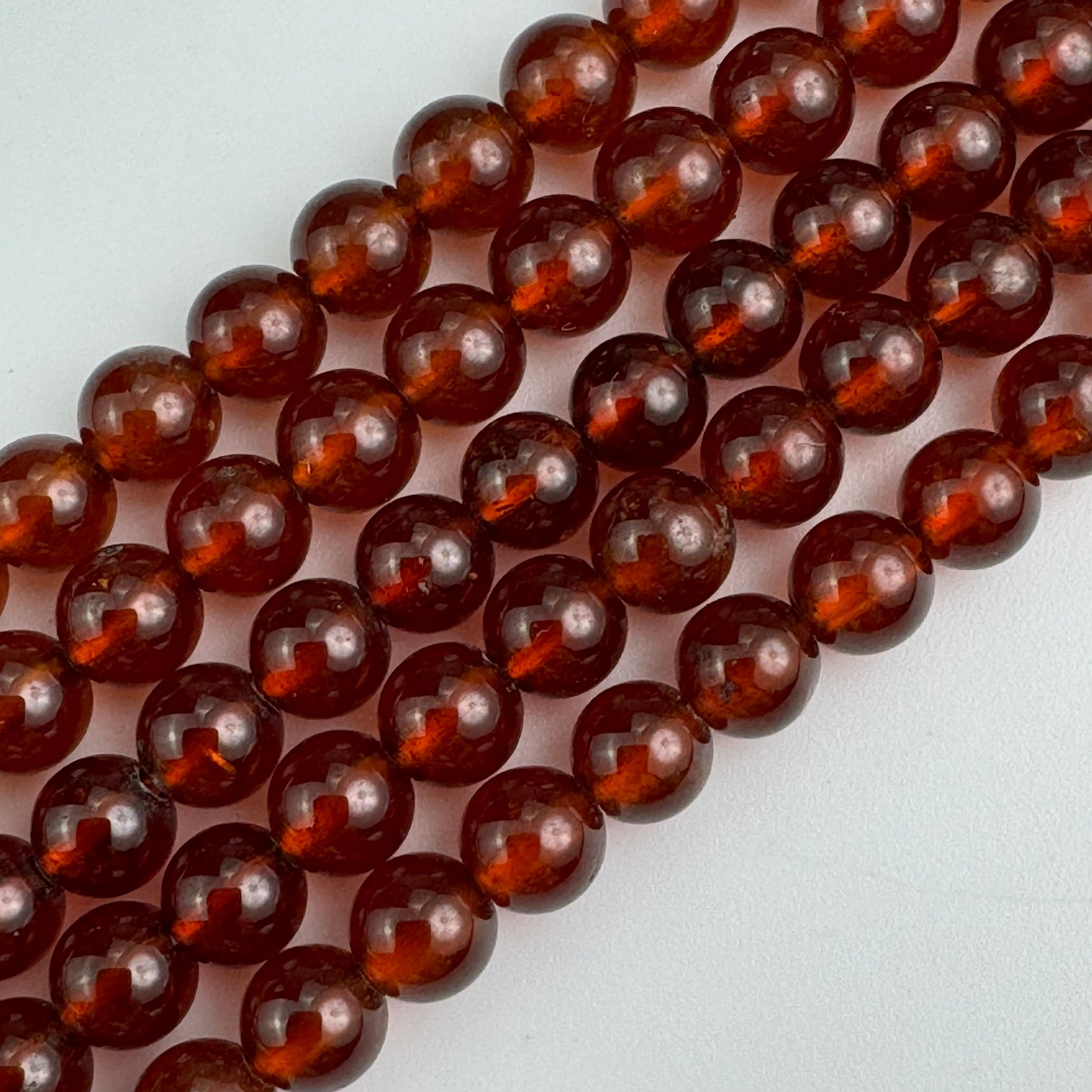 Spessartine Garnet Polished 6mm Round Beads image 0