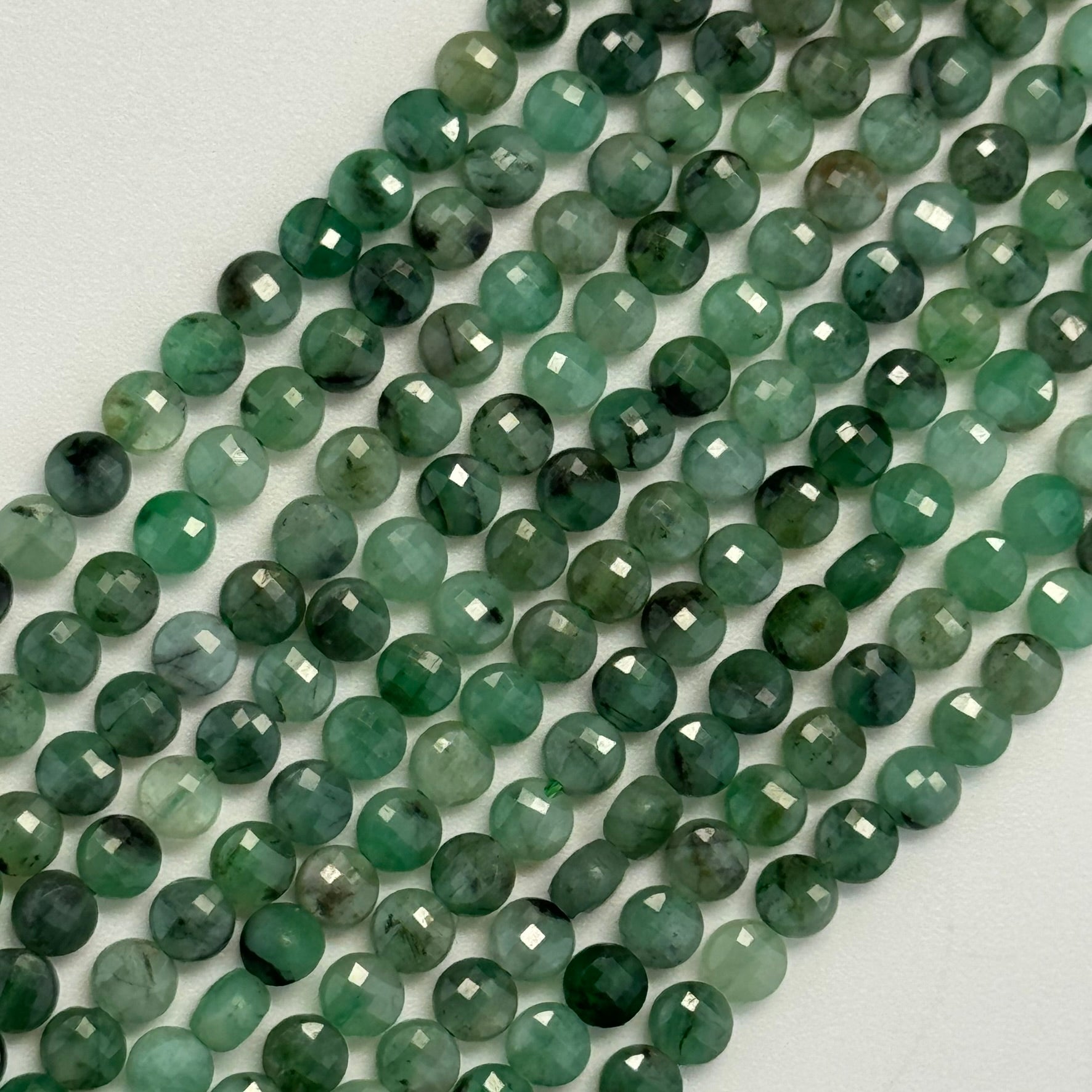 Diopside Lentil Faceted Beads image 3