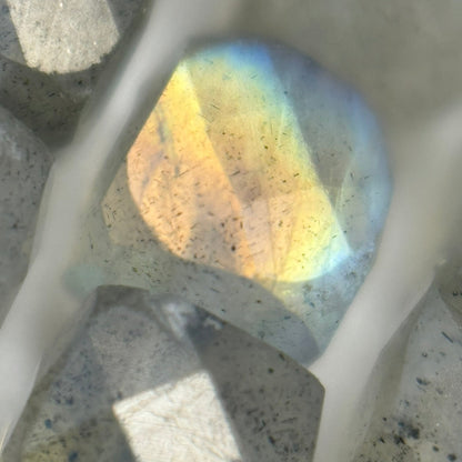 Labradorite Square AA Faceted Polished Beads (4-5 mm) image 1