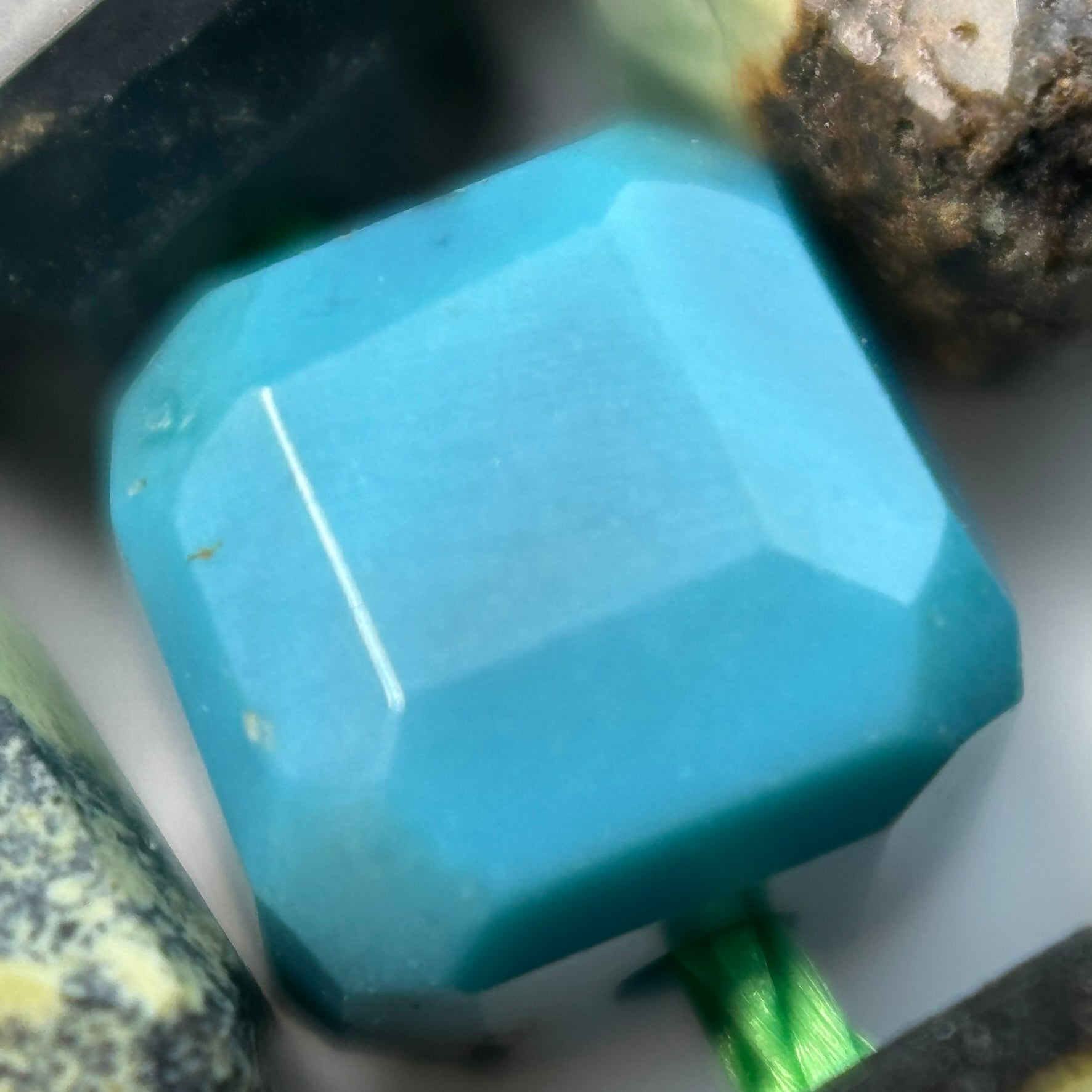 Turquoise Square Beads image 7