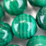 Malachite Polished Round Beads  A-AA-AAA Quality image 11