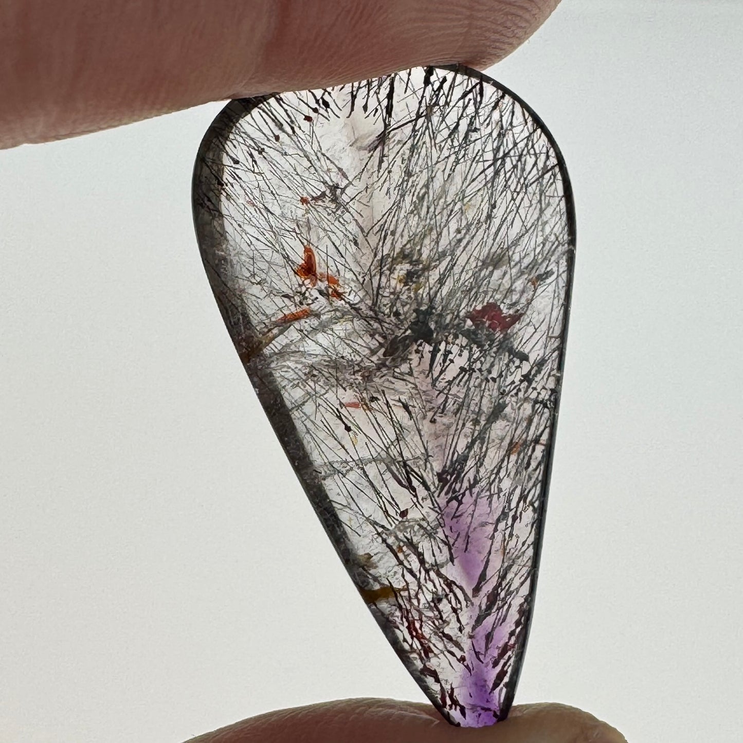 Super Seven Crystal – 31 CT Sacred Seven Gemstone, Double-Sided Polished, Rare image 2