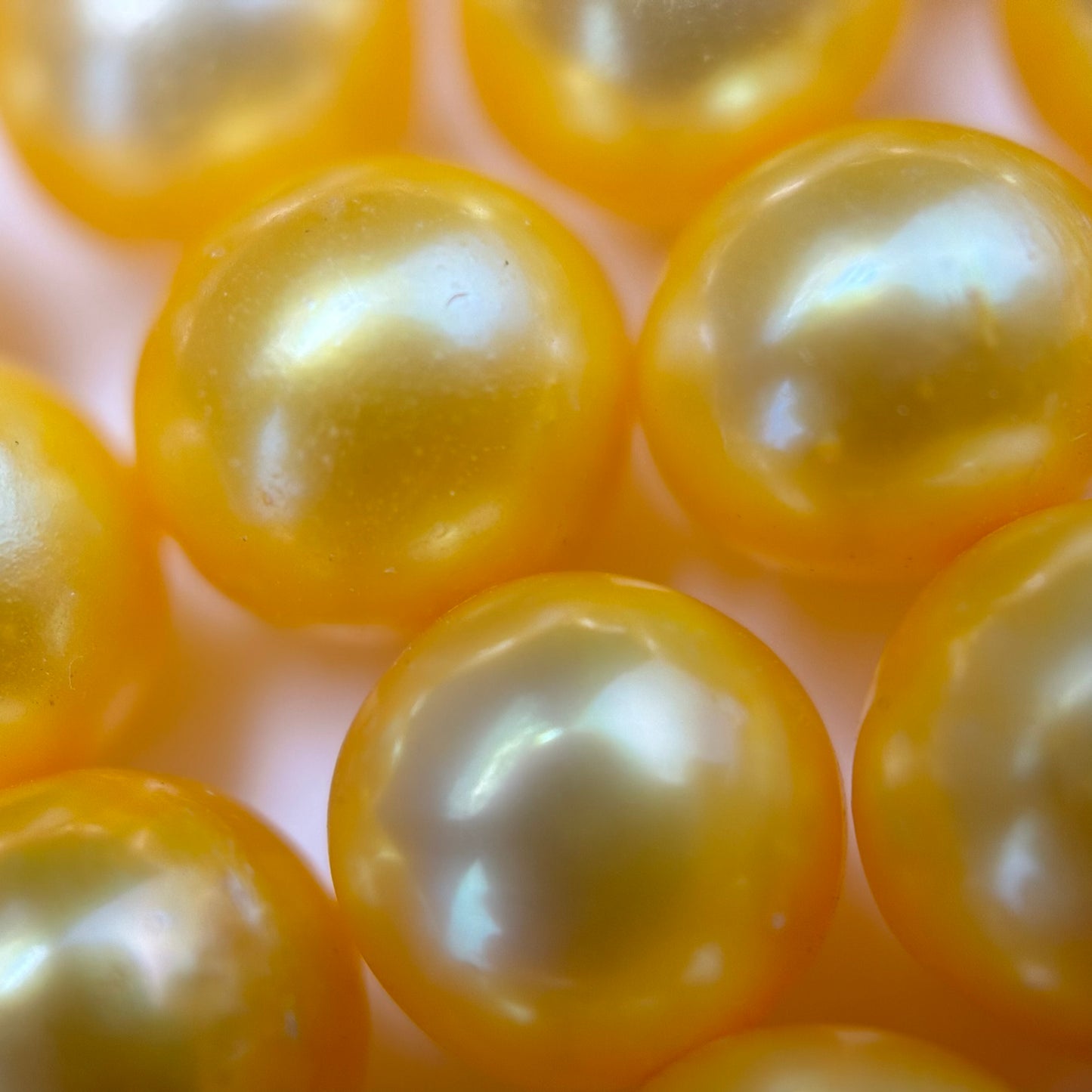 Dyed Yellow Pearl  7.5mm - High-Quality Jewellery Making Supplies image 1