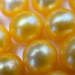 Dyed Yellow Pearl  7.5mm - High-Quality Jewellery Making Supplies image 1