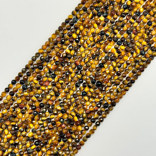 Tiger's Eye Faceted Round Beads image 0