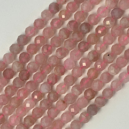 Rose Quartz Faceted Round Beads image 1