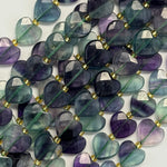 Fluorite Faceted Heart Shape Beads image 5