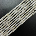 White and Peach Pearl  3.5x2.5mm - Perfect for Jewellery Crafting image 2