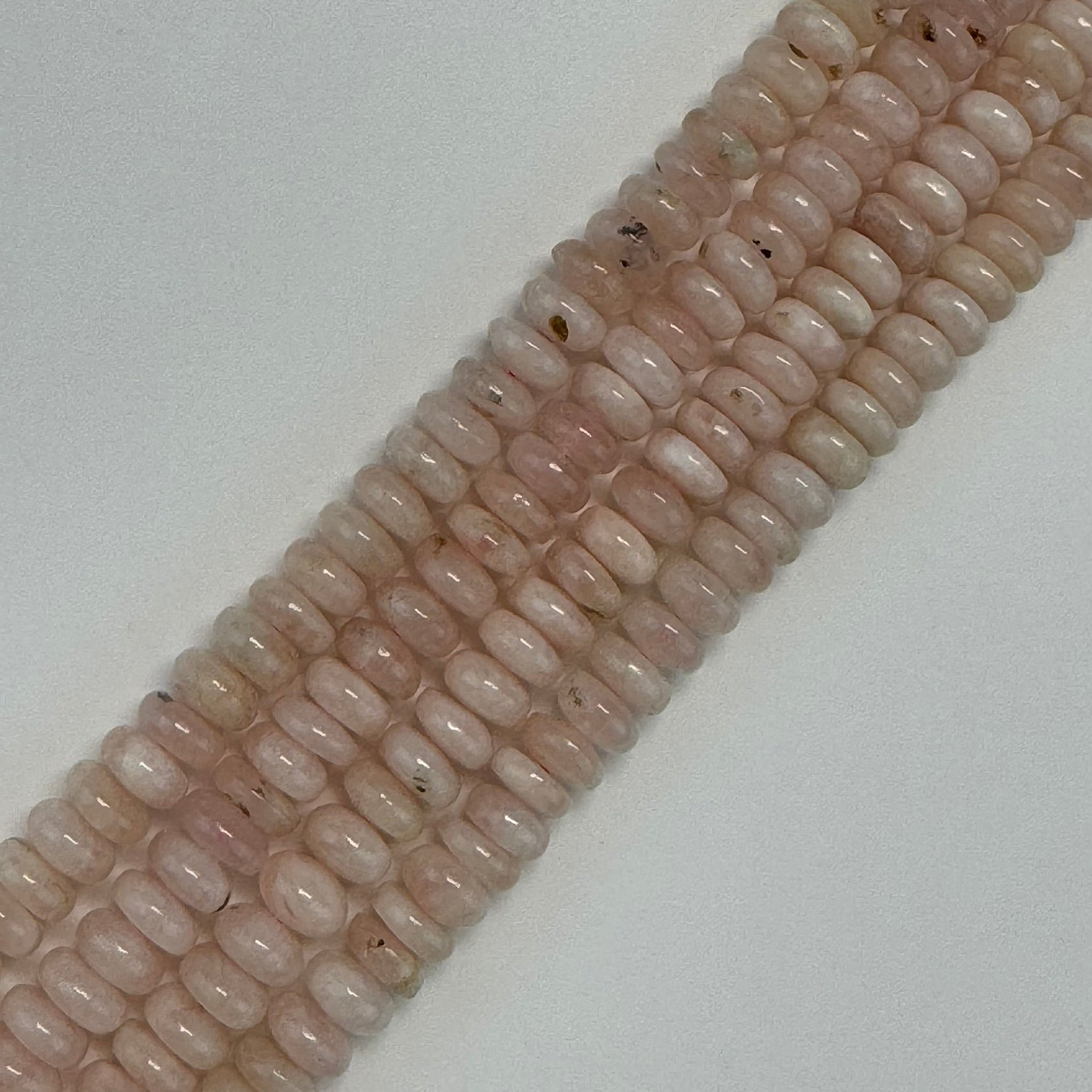 Morganite Rondelle Polished Beads image 4