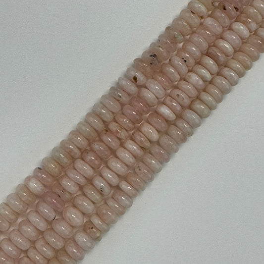 Morganite Beads - Rondelle Polished Beads