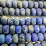 Lapis Lazuli Frosted Rondelle Beads image 5