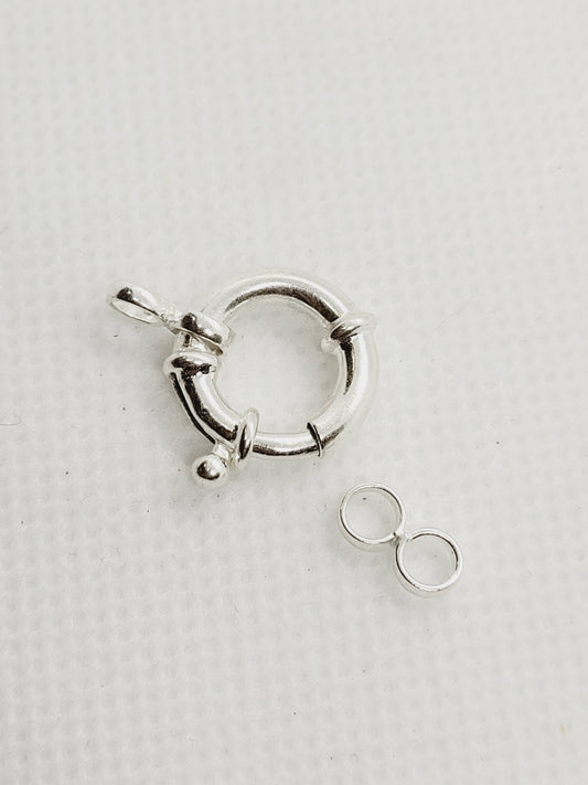 14mm Round Clasp | 925 Sterling Silver image 0