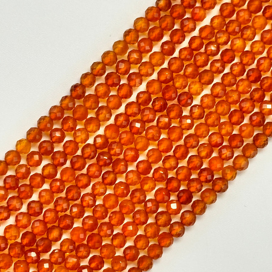 Carnelian Faceted Round Beads image 0