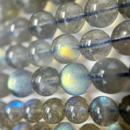 Labradorite AAAA Polished Round Beads - high quality labradorite image 8