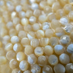 Beige Mother of Pearl Faceted Round Beads image 1