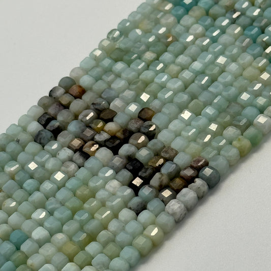 Jasper Ocean Square Shape Beads (AA Quality)